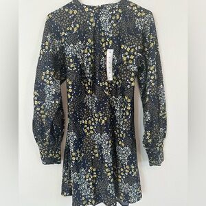 Future Collective Open Long Sleeve Satin Mini Dress